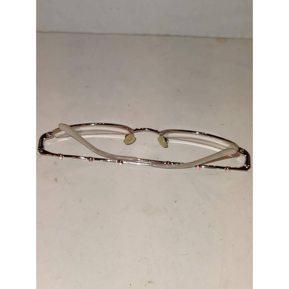 Safilo Vintage Rose Gold Metal Oval Eyeglasses Frames Italy 90s Retro Office - Picture 5 of 7